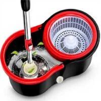 [保5年]拖把旋转拖把桶拖布家用拖地桶拖布桶墩布桶25个拖把头 黑色桶+加强杆+塑料篮+塑料盘+1头