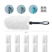 一次性静电除尘掸子防尘吸附除尘神器灰尘扫灰家用鸡毛毯子纤维刷 静电吸附一次性除尘掸[无赠品] 可折叠手柄1个+1片掸布头