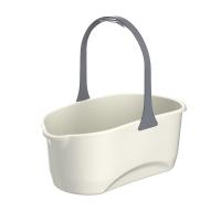 捷佳加厚塑料洗拖把清洁桶加厚加大家用海绵拖把平板拖把清洗桶 北欧米灰色[加强加厚款]