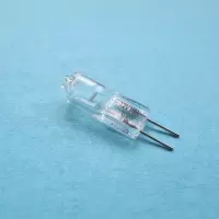 12V头灯 超亮头灯 调焦卤素头灯 黄光钓鱼灯强光头灯外接电瓶 单买插口灯泡[5个]