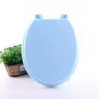 发泡EAV软马桶盖泡沫坐便圈老式通用加厚马桶盖板厕所蹲便座便盖 UO型浅蓝色