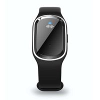 随身驱虫神器超声波驱蚊手环防蚊扣儿童大人婴儿腕带表带体温监测 M1款 战士黑