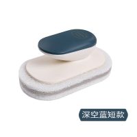 厨房刷子清洁刷墙面去污清洗神器丝瓜络海绵椰棕洗锅碗灶台瓷砖刷 深空蓝[多功能清洁刷]短款