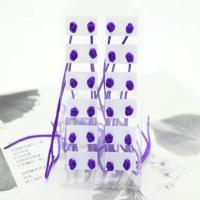 耳环新款2020年耳线饰品耳钉潮流养耳洞手工编织花朵防过敏耳绳 紫色一卡12对