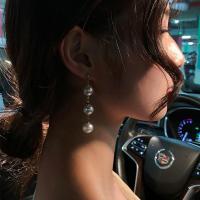 大珍珠耳钉女气质高级感夸张耳饰新款2021年耳夹无耳洞ins耳环圆 3颗珍珠耳针款-耳洞款