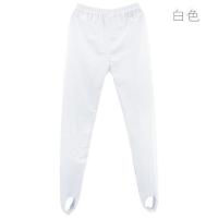儿童舞蹈裤女紧身打底裤健美操白练功裤夏季薄款脚蹬裤黑色踩脚裤 白色--氨纶(光滑面料) S
