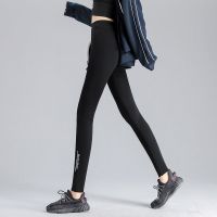 鲨鱼打底裤女外穿紧身高腰黑色健美裤瘦腿芭比收腹压力弹力瑜伽裤 黑色(带字母) S 80-100斤