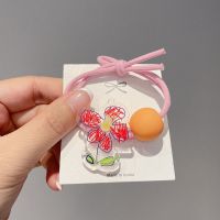 韩超可爱卡通涂鸦亚克力头绳少女感发圈甜美粉色扎丸子头皮筋头绳 小花1个
