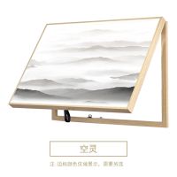 电表箱装饰画禅意新中式遮挡配电箱强弱电源电闸盒客厅挂画免打孔 空灵 30*40(可覆盖22*32)悬挂式