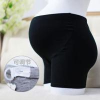 孕妇夏装连衣裙遮孕肚波点仙女裙夏季女大码潮妈时尚孕妇装夏裙子 黑色安全裤[可调节] M码[70-100斤]