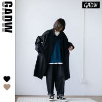 2021新款秋季日系复古BF风宽松中长款风衣男女情侣款工装大衣外套 黑色I[品质领先同行] S 关注店铺优先发货