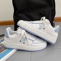 太空宇航员小熊白鞋女2021夏秋新款学生韩版ulzzang百搭厚底板鞋 小熊 35