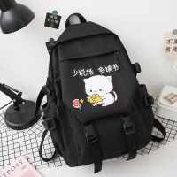 2021年新款书包女学生韩版中学生初中生高中原宿背包学院风双肩包 黑色单包无挂件1375