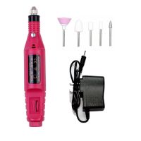 美甲打磨机电动磨甲器小型卸甲机抛光修甲皮灰指甲磨指甲神器 红色打磨机 [五只磨头套装]不推荐