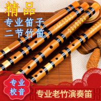 笛子二节竹笛初学成人零基础入门学生F调儿童g调考级笛古风乐器 [专业演奏考试用笛]二节黄铜F调 [关注店铺享受优先发货]