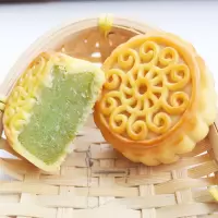 水果月饼100个/2个整箱广式豆沙五仁蛋黄小月饼批发 哈密瓜味 买10个送10个[抗疫亲民价]