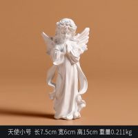 北欧创意人物天使雕塑摆设家居客厅书柜装饰工艺品雕像摆件 天使少女-小号
