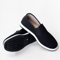 新款牛筋底解放鞋男作训鞋劳保鞋司机鞋工地防滑耐磨农田干活鞋 军单黑底 标准码 38