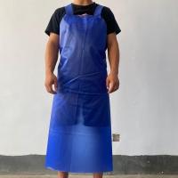 牛筋PVC耐磨围裙女防水防油加厚加大屠宰场水产厂等防水耐油围裙 推荐 宝蓝色110cm 冲销量