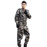 耐磨劳保工作服装男士迷彩服男装春秋耐脏工装电焊汽修工地工作装 普通款刀花套装(不耐磨) 165/M(90-110斤)