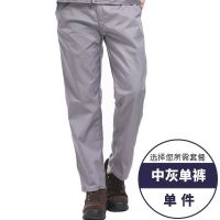 夏季短袖工作服套装上衣男女车间工厂汽修工地劳保服工装耐磨透气 灰色裤子 160/80A S
