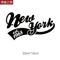 明星同款字母烫画/男装图案字母印花贴A级耐水洗服装热转印烫贴 同款黑色字母ZM36