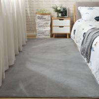 珊瑚绒地毯卧室床边毯满铺地垫房间装饰布置ins风家用可坐地垫 灰色 40cm*60cm