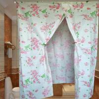 冬天洗澡的保温罩浴帐成人家用浴罩保暖塑料膜不透明长方形封顶 长120x宽80x高190厘米 梅花(送绳子和浴帽)