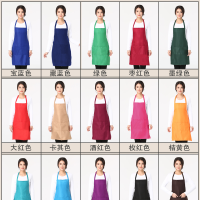 买1发2件纺织厂围裙女棉纺纱厂饭单织布厨师工作白围裙帽子套袖印 挂脖锁边围裙颜色随机 1件装(不参加活动就一件)