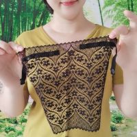 裹胸女夏抹胸无肩带一片式搭配胸挡布内衣白色蕾丝打底防走光神器 腰果花[黑色]蕾丝防走光 裹胸 均码