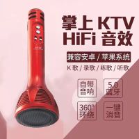 变声器无线话筒音响一体麦克风k歌神器扩音器万能话筒无线麦克风 1698红色