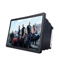 [3D高清手机伸缩款放大器]手机支架屏幕电视电影懒人护眼放大镜 F2[黑白色]随机发出 标准[高清款]