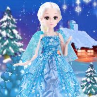 60厘米超大芭比娃娃套装礼盒女孩公主儿童单个会说话礼物洋娃娃布 50CM小冰[眨眼款](非60CM) 简装-精美礼包-基