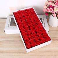 三层香皂花仿真玫瑰花批发永生花肥皂花头花店资材diy厂家直销520 红色三层[一盒50朵] 1盒