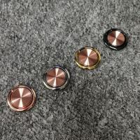 金属CD纹手机支架 圆形指环扣可360度旋转磁吸车载手机支架手环扣 CD纹指环扣[玫瑰金] 1个装