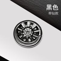 新款指环陀螺手机支架 锌合金多功能360°旋转解压手机指环支架 黑色 带钻