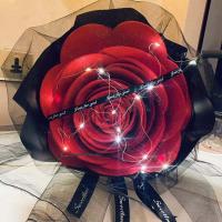 七夕情人节礼物超大玫瑰花束香皂花生日送女生朋友浪漫走心手捧花 大红