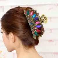 欧美复古头饰大号抓夹洗澡发夹头发卡子夹子发饰成人发卡发抓饰品 TS235彩色