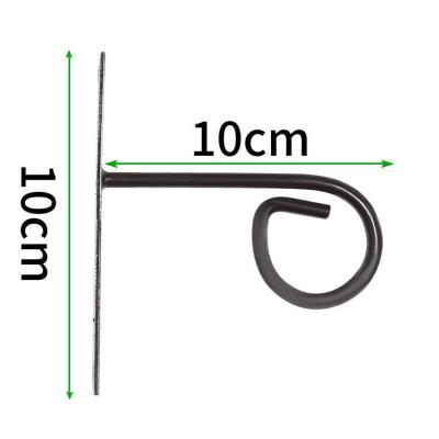 支架花架阳台挂架户外吊花架壁挂吊篮吊兰绿萝挂钩挂灯笼铁艺 10CM 黑色