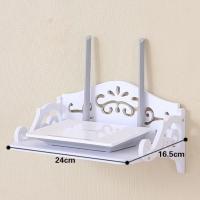 客厅电视墙上机顶盒架置物架路由器收纳盒壁挂卧室隔板搁板免打孔 小迷你款(送手机支架) 无痕钉(适合白墙砖墙)