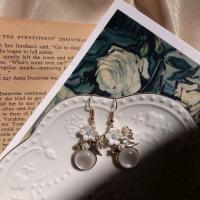 2020年新款花鸟物语猫眼小鸟儿清新树叶耳勾耳夹耳环少女百搭可爱 花鸟物语耳钩