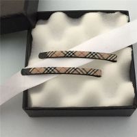 发夹女韩国简约百搭格子布边夹刘海夹发饰夹碎发一字夹顶夹头饰 一对