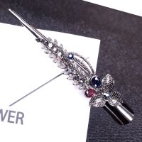 大号复古牛角夹高档鸭嘴夹发夹子简约气质压夹成人盘发卡子发饰品 特价牛角夹款式1-三叶草