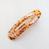 大号盘发夹子 鸭嘴夹成人抓夹顶夹 豹纹长发夹一字夹气质简约百搭 亮面-浅棕豹纹