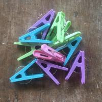 4-60只强力防风晾衣晒衣夹晒袜子夹子 晾晒夹大号晾衣夹塑料夹子 10个装夹子不送篮子