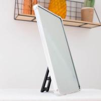 化妆镜台式桌面简约现代可折叠超大号少女公主高清梳妆台宿舍镜子 银色 20*30cm