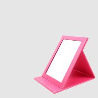 珠宝随身金镜台式镜便携专用折叠梳妆镜化妆镜子特大号高清[3 玫红色 鳄小号