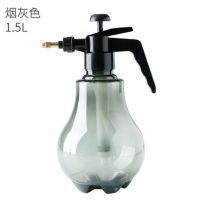 气压式浇花喷壶喷雾瓶多肉植物浇水壶手压式家用清洁养花多用喷壶 1.5椭圆灰色(送复合肥)