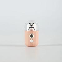 小型家用静音迷你加湿器可爱少女学生蒸脸美容仪补水保湿器喷雾器 小熊猫 含数据线