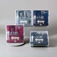 便携式分装瓶旅行收纳六件套环保喷雾瓶乳液瓶面霜分装瓶空瓶 [六件套分装瓶]酒红色